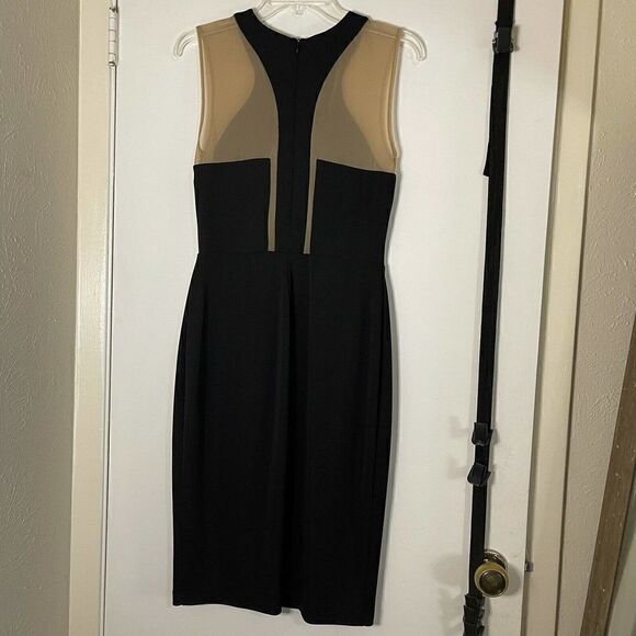 BAILEY 44 black bodycon sleeveless mesh keyhole cocktail mini dress size medium - Picture 7 of 7